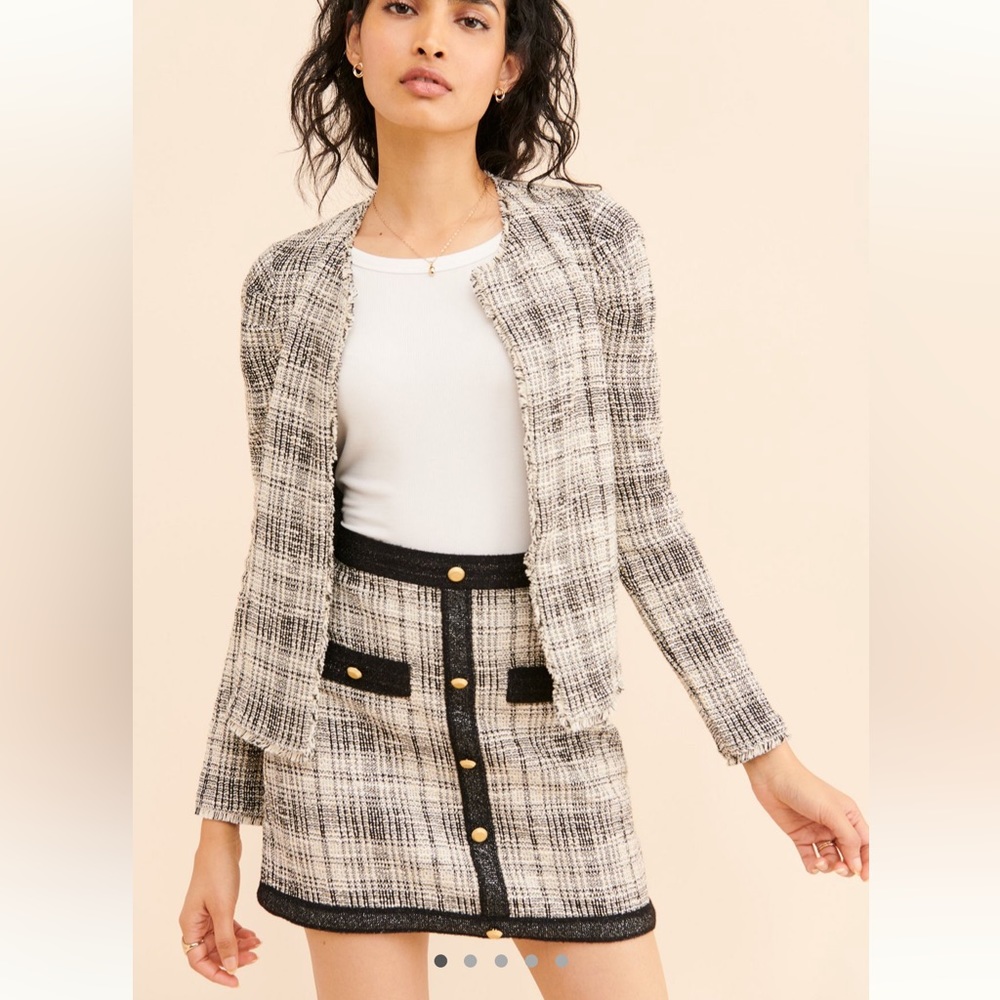 Saylor Bellamy Tweed Mini skirt EUC
